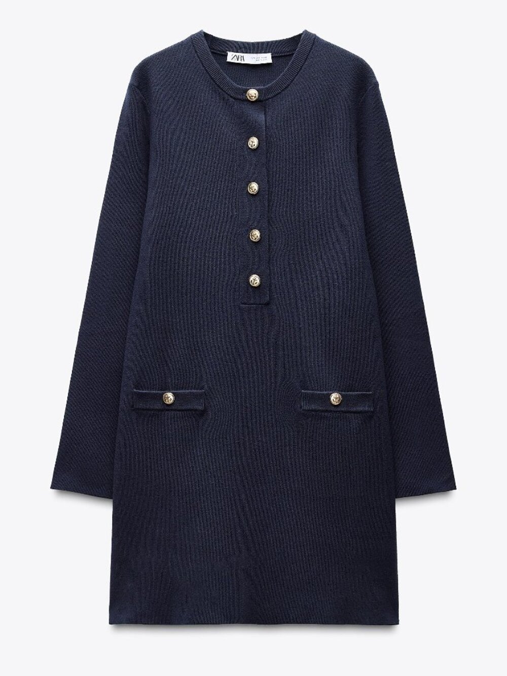 ZARA BLUE KNIT MINI DRESS BRAND NEW WITH TAGS MEDIUM